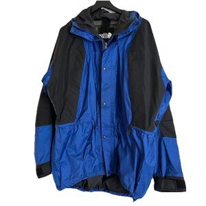 Vintage The North Face Mountain Parka Light Gore Tex Size XL Blue Black